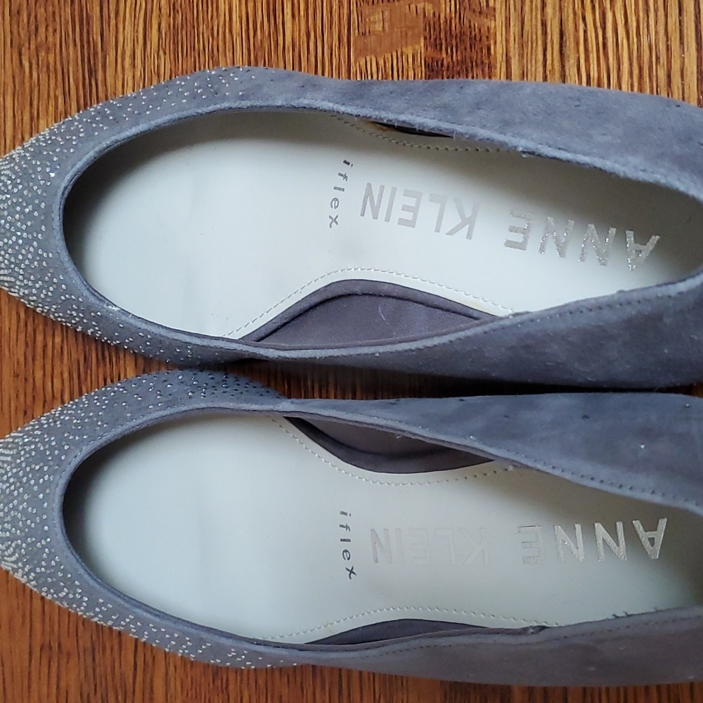 NWOB ANNE KLEIN iflex "KELLERY" Sparkle Toe Wedge Heel Shoes - Picture 9 of 10